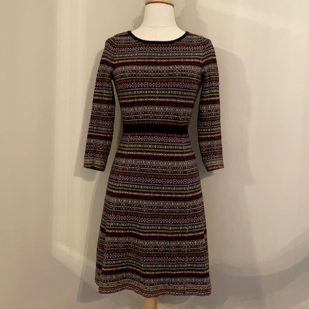 Anthropologie Sparrow "Clara" Fair Isle Sweater Dress, XS